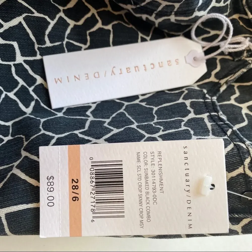 NWT Sanctuary Denim Jeans‎ Crop Skinny Giraffe - Picture 6 of 7